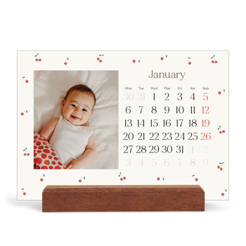 Easel Desk Calendar Landscape — Cherry bliss