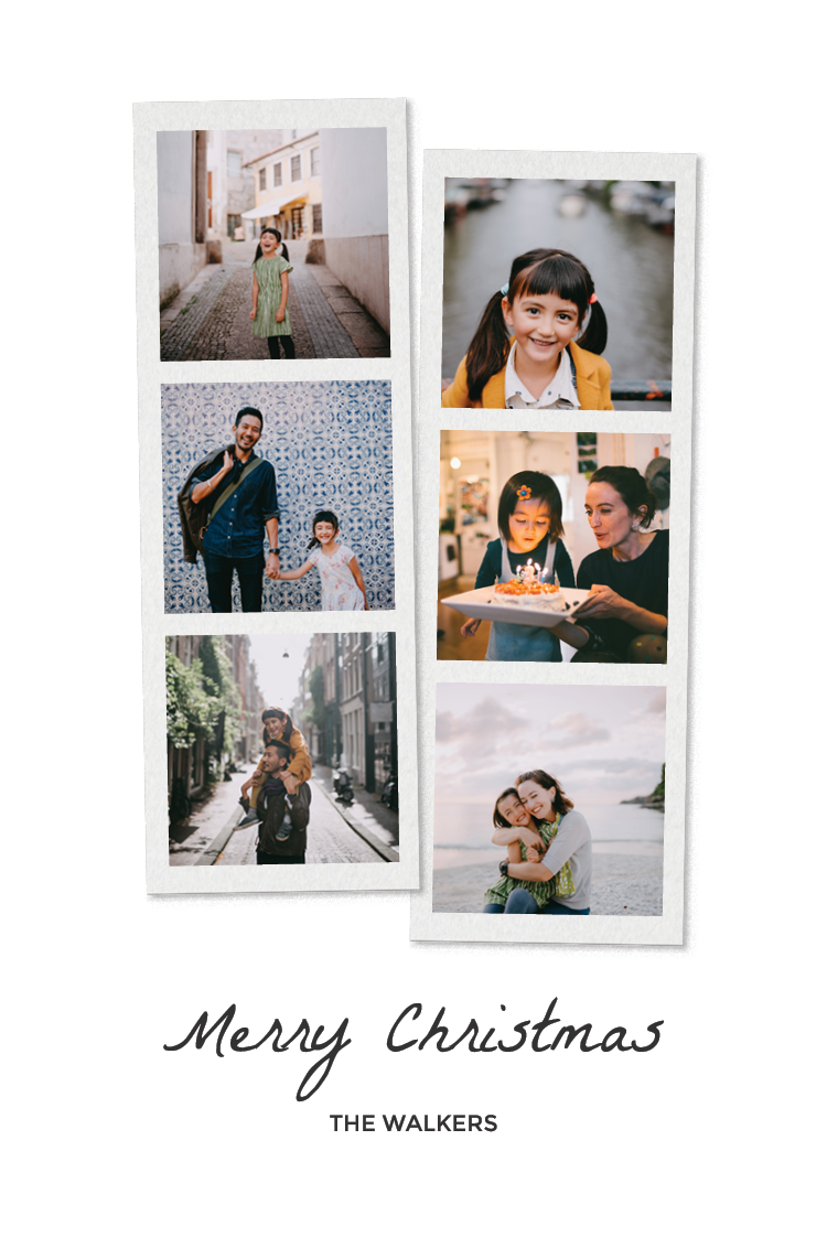 Cards — Merry photo strip