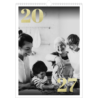 A3 photo calendars — Large glitter numbers [cover]