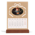 Easel Desk Calendar Portrait  — Kraft and bow [January]