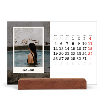 Easel Desk Calendar Landscape — The portrait edit