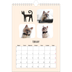 A4 Photo Calendar — Cat paws and doodles [February]