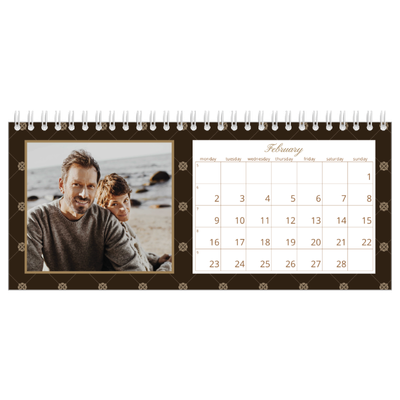 Desk calendars — Vintage monochrome [February]