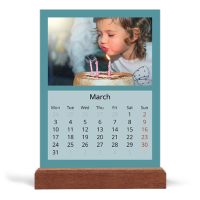 Easel Desk Calendar Portrait  — Colour my world [March]