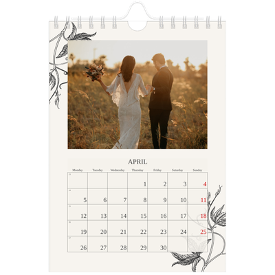 A5 Photo Calendar — Ink & ivy [April]