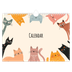 A4 Landscape Photo Calendar — Cat paws and doodles [cover]