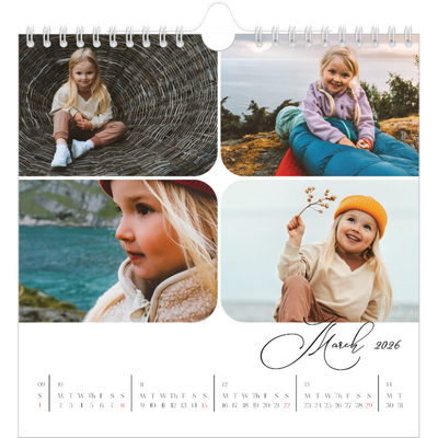 Square calendars  — Snapshots and script [March]