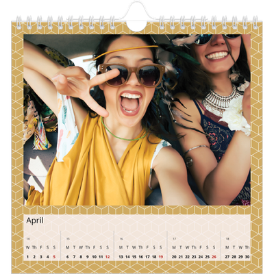 Square calendars  — Geometric [April]