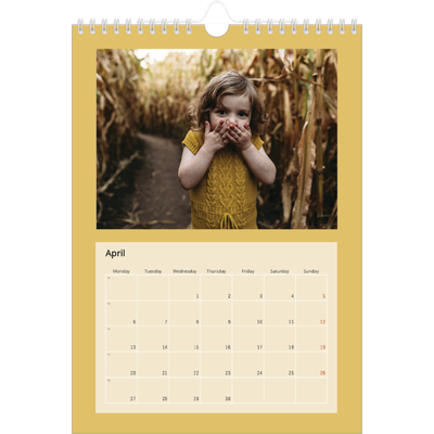 A4 Photo Calendar — Earth colours [April]