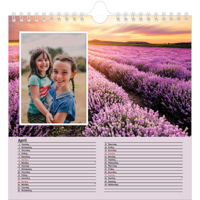 Square calendars  — Four seasons [April]
