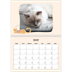 A4 Double Photo Calendar — Cat paws and doodles [January]