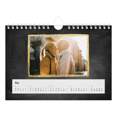 A5 Landscape Photo Calendar — Glitter frames [cover]