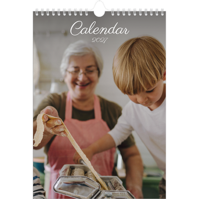 A4 Photo Calendar — Handwritten month [cover]