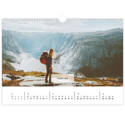 A3 Photo Calendar — Classic calendar [February]