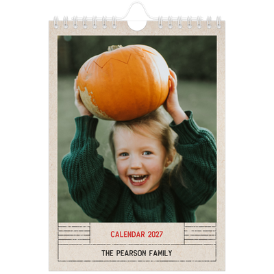 A5 Photo Calendar — Craft stamp effect [cover]