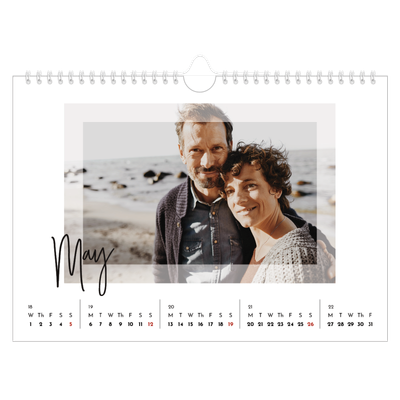 A4 Landscape Photo Calendar — Clear frame [cover]