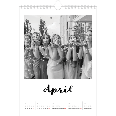 A4 Photo Calendar — Handwritten [April]