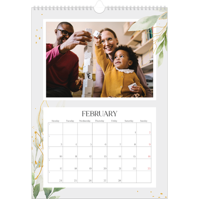 A3 photo calendars — Floral splash [February]