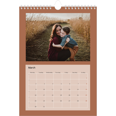 A4 Photo Calendar — Earth colours [March]