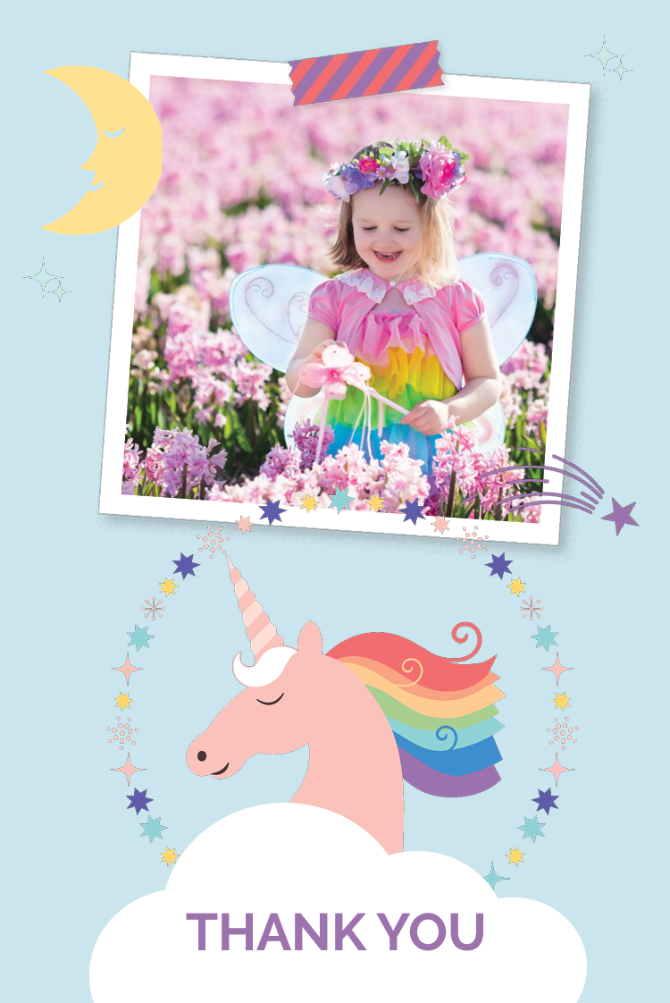 Thank you cards — Unicorn