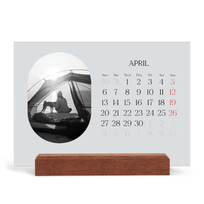 Easel Desk Calendar Landscape  — Open road [April]