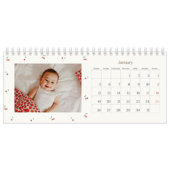 Desk Photo Calendar — Cherry bliss