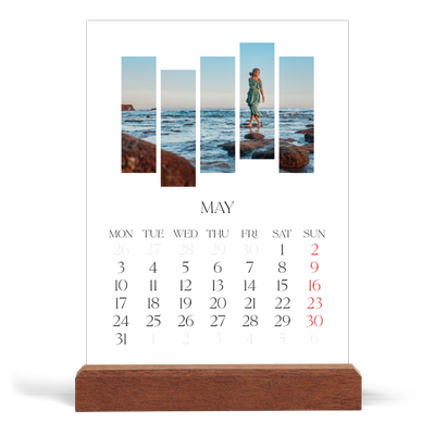 Easel Desk Calendar Portrait  — Travel mosaics [cover]
