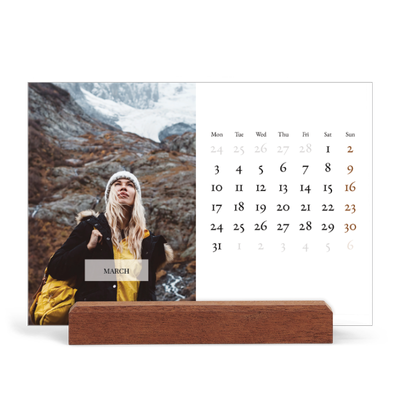 Easel Desk Calendar Landscape  — Classic calendar [March]