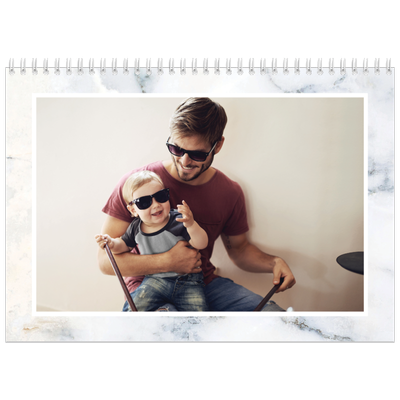 A4 Double Photo Calendar — Marble backgrounds [cover]