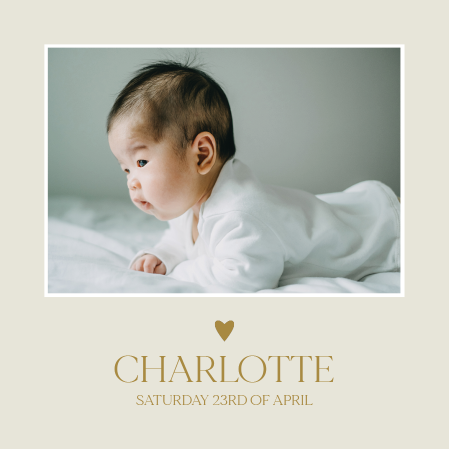 Invitations — Little gold heart