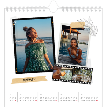 Square Photo Calendar — Scrapbook flair