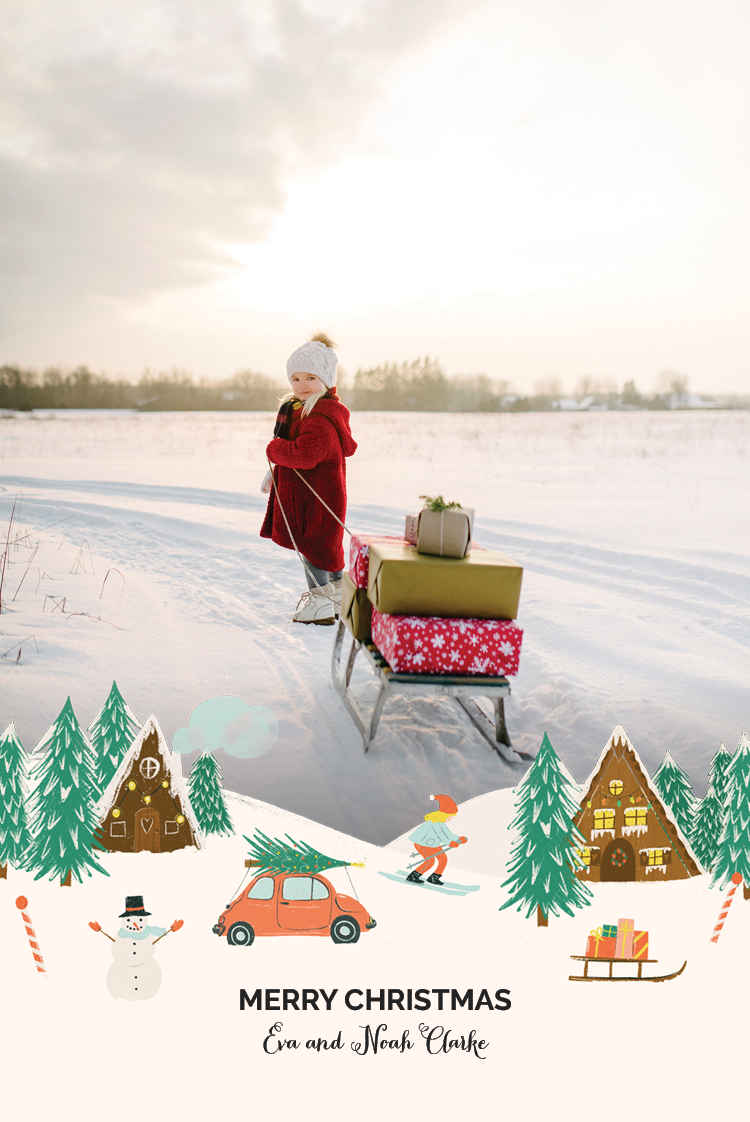 Cards — Snow scene