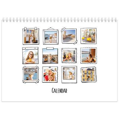 A4 Double Photo Calendar — Scrapbook snapshots [cover]