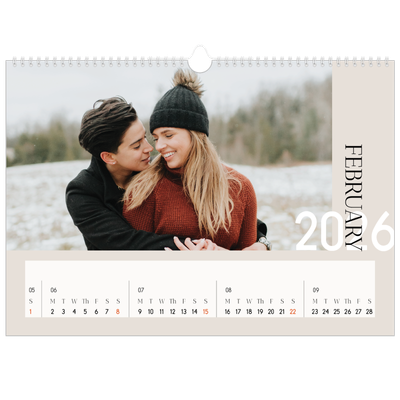 A3 Photo Calendar — Overlapping text [February]