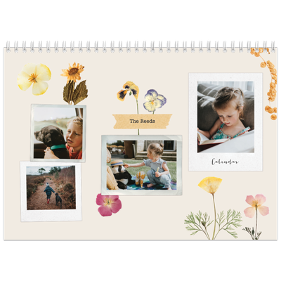 A4 Double Photo Calendar — Vintage scrapbooking [cover]