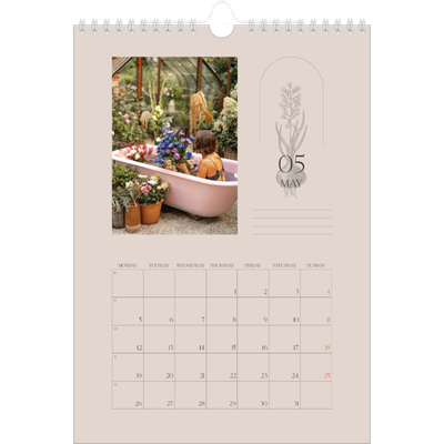A4 Photo Calendar — Simple botanical [cover]