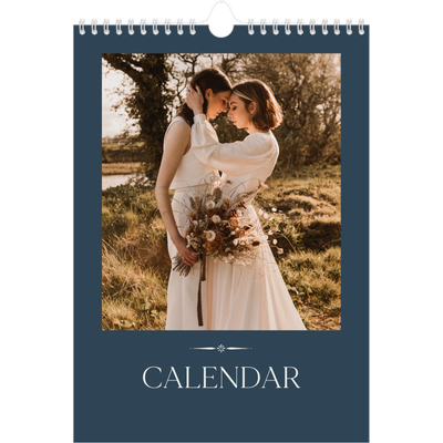 A4 Photo Calendar — Slate and serifs [cover]