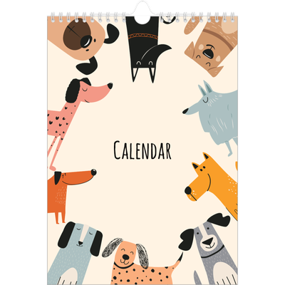 A4 Photo Calendar — Dog paws and doodles [cover]
