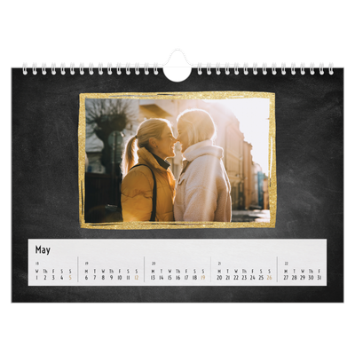 A4 Landscape Photo Calendar — Glitter frames [cover]