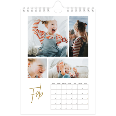 A5 Photo Calendar — Scribble text [February]
