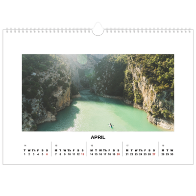 A3 Photo Calendar — Simple photo [April]