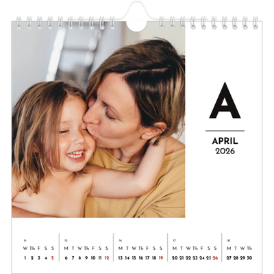 Square calendars  — Letter spotlight [April]