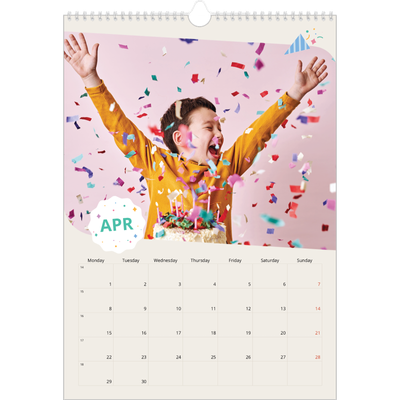A3 photo calendars — Iconic birthday [April]