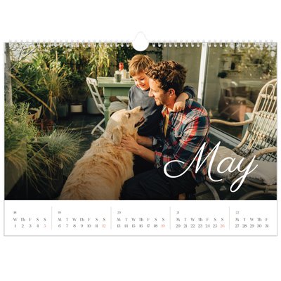 A3 Photo Calendar — Handwritten month [cover]