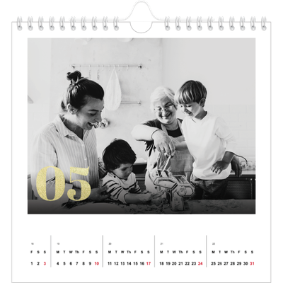 Square calendars  — Large glitter numbers [cover]