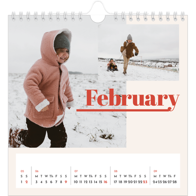 Square calendars  — 90s nostalgia [February]