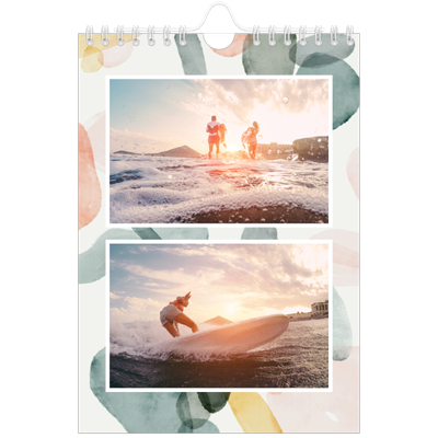 A5 Photo Calendar — Watercolour spots [cover]