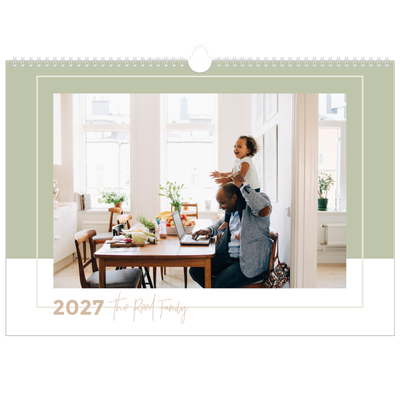 Family Planners A3 Landscape — Earthy frames Planner - Family of 4 [cover]
