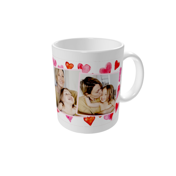 Personalised mugs — Watercolour hearts