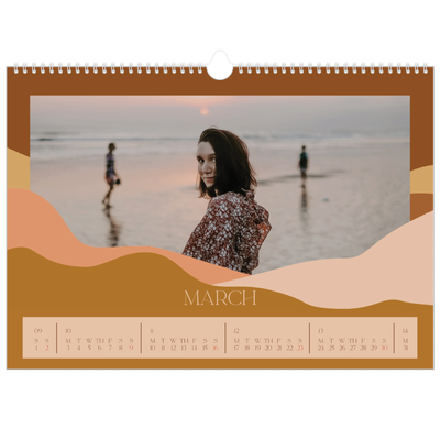 A3 Photo Calendar — Neutral mountains [March]